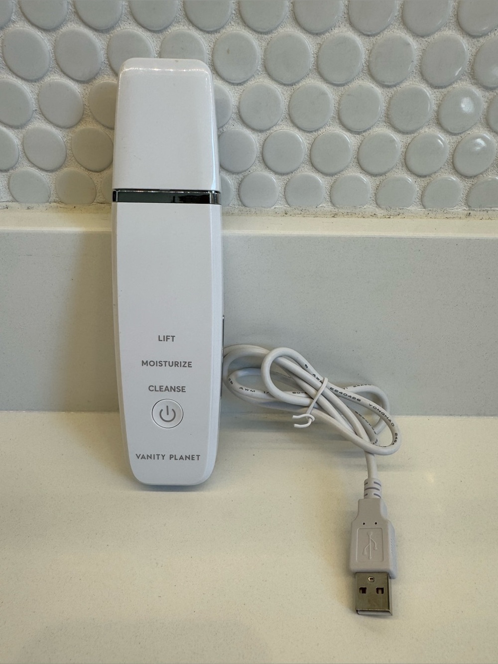 Vanity Planet White Ultrasonic Skin Spatula - Cleanse, Moisturize, Lift